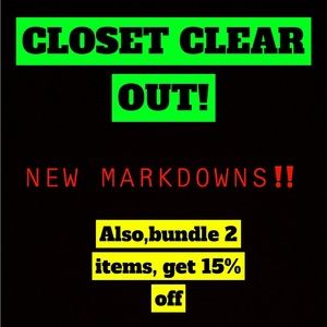 NEW MARKDOWNS! Visit my closet to see more!
